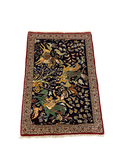 27190-Ghom Hand-knotted/Handmade Persian Rug/Carpet Traditional Authentic/ Size: 3'1" x 2'1"/94cm x 64cm