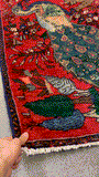27192-Hamadan Hand-Knotted/Handmade Persian Rug/Carpet Tribal/Nomadic Authentic/ Size: 4'4" x 2'8"/131cm x 81cm