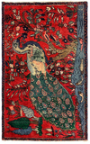 27192-Hamadan Hand-Knotted/Handmade Persian Rug/Carpet Tribal/Nomadic Authentic/ Size: 4'4" x 2'8"/131cm x 81cm