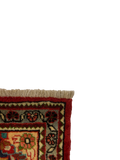 27193-Hamadan Hand-Knotted/Handmade Persian Rug/Carpet Tribal/Nomadic Authentic/ Size: 4'8" x 2'7"/142cm x 78cm