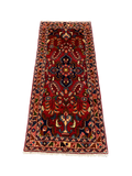 27195-Hamadan Hand-Knotted/Handmade Persian Rug/Carpet Tribal/Nomadic Authentic/ Size: 5'3" x 2'4"/159cm x 70cm