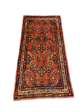 27196-Hamadan Hand-Knotted/Handmade Persian Rug/Carpet Tribal/Nomadic Authentic/ Size: 4'10" x 2'6"/148cm x 77cm