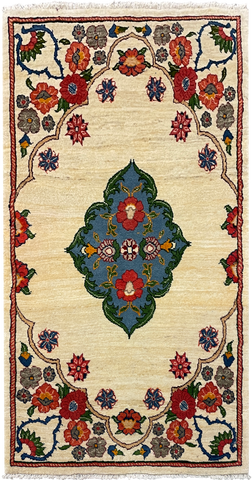 27197-Hamadan Hand-Knotted/Handmade Persian Rug/Carpet Tribal/Nomadic Authentic/ Size: 5'0" x 2'7"/153cm x 79cm