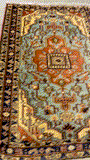 27199- Tabriz Persian Hand-knotted Carpet Authentic/Traditional Carpet/Rug/Size: 3'6" x 2'2"/107cm x 66cm