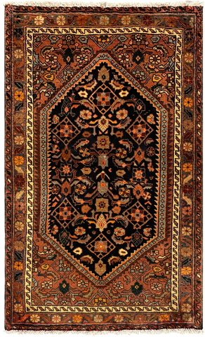 27200-Bidjar Hand-Knotted/Handmade Persian Rug/Carpet Traditional/ Authentic/ Size: 4'2"x 2'6"/127cm x 77cm