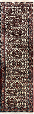 27204-Bidjar Hand-Knotted/Handmade Persian Rug/Carpet Traditional/ Authentic/ Size: 7'8"x 2'4"/233cm x 71cm