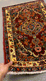 27212-Hamadan Hand-Knotted/Handmade Persian Rug/Carpet Tribal/Nomadic Authentic/ Size:3'5" x 2'6"/104cm x 75cm