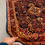 27214-Hamadan Hand-Knotted/Handmade Persian Rug/Carpet Tribal/Nomadic Authentic/ Size: 3'6" x 2'0"/106cm x 61cm