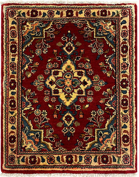 27215-Hamadan Hand-Knotted/Handmade Persian Rug/Carpet Tribal/Nomadic Authentic/ Size: 3'0" x 2'4"/90cm x 70cm