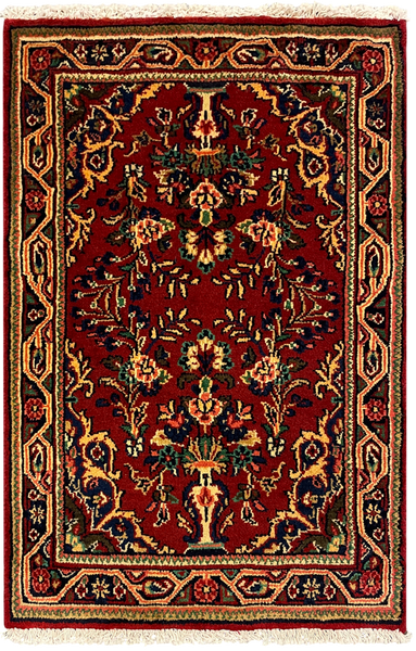 27216-Hamadan Hand-Knotted/Handmade Persian Rug/Carpet Tribal/Nomadic Authentic/ Size: 3'2" x 2'0"/97cm x 60cm