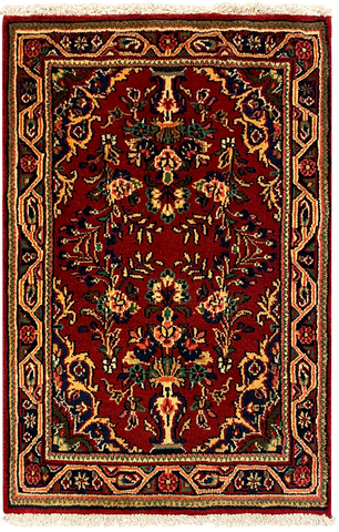 27216-Hamadan Hand-Knotted/Handmade Persian Rug/Carpet Tribal/Nomadic Authentic/ Size: 3'2" x 2'0"/97cm x 60cm