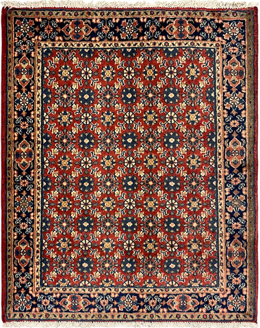 27218-Hamadan Hand-Knotted/Handmade Persian Rug/Carpet Tribal/Nomadic Authentic/ Size: 3'1" x 2'5"/90cm x 73cm