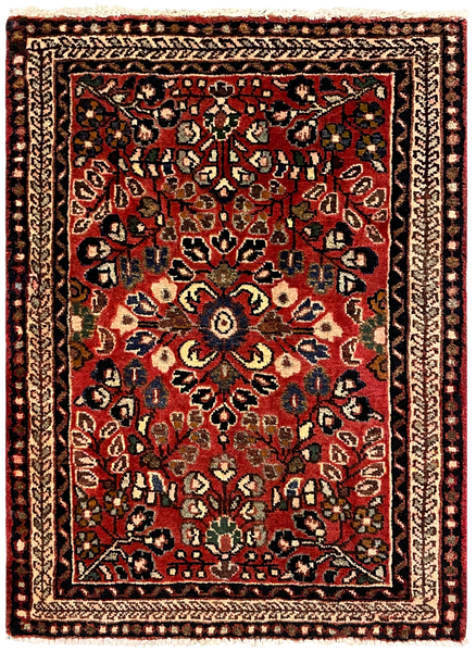 27219-Hamadan Hand-Knotted/Handmade Persian Rug/Carpet Tribal/Nomadic Authentic/ Size: 2'9" x 2'0"/83cm x 62cm