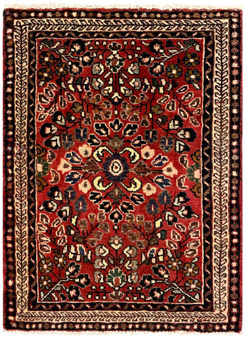 27219-Hamadan Hand-Knotted/Handmade Persian Rug/Carpet Tribal/Nomadic Authentic/ Size: 2'9" x 2'0"/83cm x 62cm