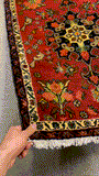 27223-Hamadan Hand-Knotted/Handmade Persian Rug/Carpet Tribal/Nomadic Authentic/ Size: 3'3" x 2'3"/98cm x 70cm