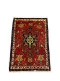 27223-Hamadan Hand-Knotted/Handmade Persian Rug/Carpet Tribal/Nomadic Authentic/ Size: 3'3" x 2'3"/98cm x 70cm