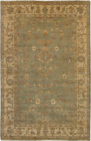 26847- Royal Ushak Hand-Knotted/Handmade Indian Rug/Carpet Traditional/Authentic/Size: 8'8" x 5'6"