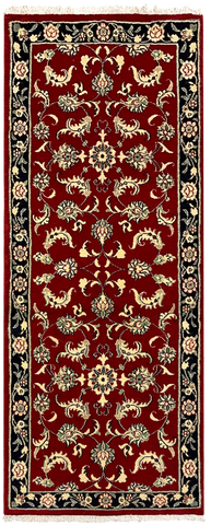 27228-Mashad Hand-Knotted/Handmade Persian Rug/Carpet Traditional Authentic/ Size: 6'5" x 2'6"/195cm x 76cm
