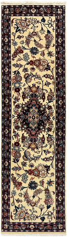 27250-Mashad Hand-Knotted/Handmade Persian Rug/Carpet Traditional Authentic/ Size: 6'10" x 1'11"/209cm x 59cm