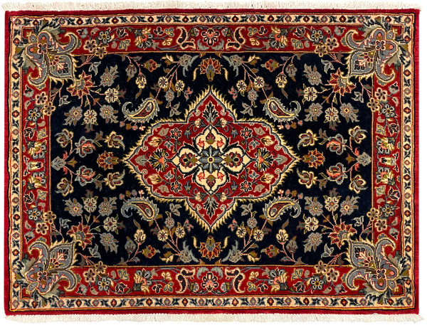 27253-Kashan Hand-Knotted/Handmade Persian Rug/Carpet Traditional/Authentic/Size: 3'3" x 2'6" /100cm x 75cm