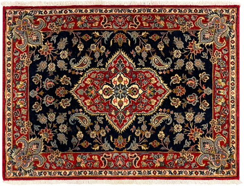 27253-Kashan Hand-Knotted/Handmade Persian Rug/Carpet Traditional/Authentic/Size: 3'3" x 2'6" /100cm x 75cm