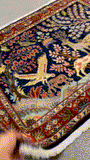 27254-Kashan Hand-Knotted/Handmade Persian Rug/Carpet Traditional/Authentic/Size: 3'3" x 2'5" /100cm x 74cm