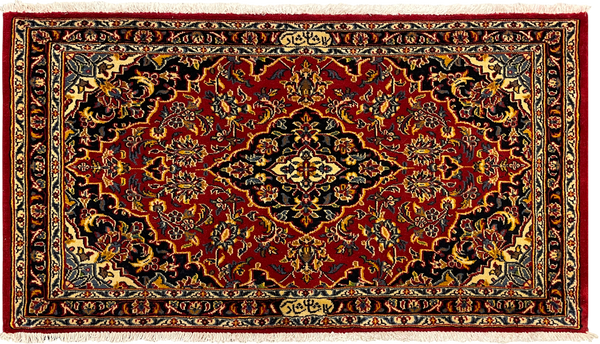27256-Kashan Hand-Knotted/Handmade Persian Rug/Carpet Traditional/Authentic/Size: 3'3" x 2'1" /100cm x 64cm