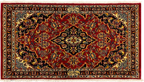 27256-Kashan Hand-Knotted/Handmade Persian Rug/Carpet Traditional/Authentic/Size: 3'3" x 2'1" /100cm x 64cm