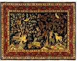 27258-Kashan Hand-Knotted/Handmade Persian Rug/Carpet Traditional/Authentic/Size: 3'3" x 2'7" /99cm x 80cm