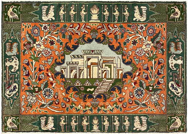 27262- Tabriz Persian Hand-knotted Carpet Authentic/Traditional Carpet/Rug/Size: 2'9" x 2'0"/84cm x 61cm