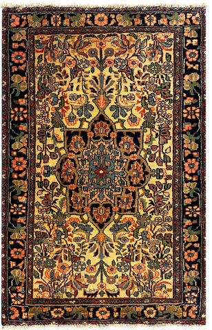 27263-Bidjar Hand-Knotted/Handmade Persian Rug/Carpet Traditional/ Authentic/ Size: 3'5"x 2'2"/104cm x 66cm