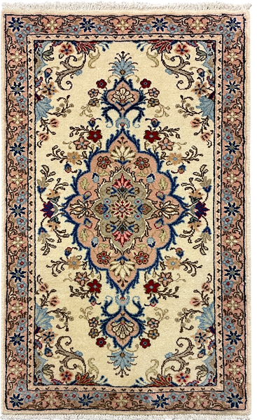 27266-Sarough Hand-Knotted/Handmade Persian Rug/Carpet Traditional Authentic/ Size: 3'11"x 2'4"/120cm x 72cm