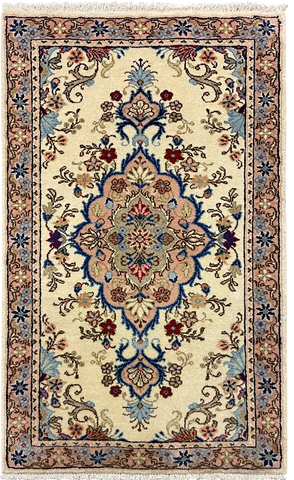27266-Sarough Hand-Knotted/Handmade Persian Rug/Carpet Traditional Authentic/ Size: 3'11"x 2'4"/120cm x 72cm