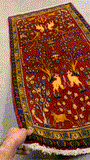 27268-Sarough Hand-Knotted/Handmade Persian Rug/Carpet Traditional Authentic/ Size: 4'7"x 2'3"/140cm x 69cm