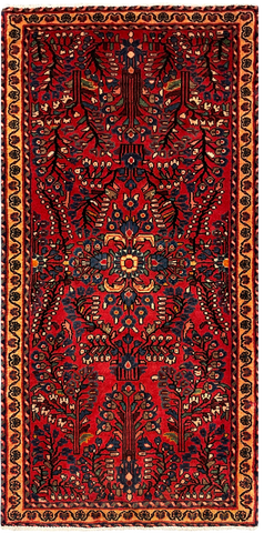 27271-Sarough Hand-Knotted/Handmade Persian Rug/Carpet Traditional Authentic/ Size: 4'5"x 2'2"/135cm x 67cm