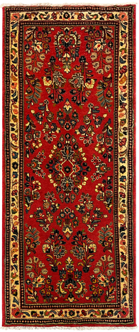 27272-Sarough Hand-Knotted/Handmade Persian Rug/Carpet Traditional Authentic/ Size: 5'3"x 1'11"/161cm x 59cm