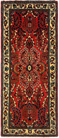 27273-Sarough Hand-Knotted/Handmade Persian Rug/Carpet Traditional Authentic/ Size:  5'2"x 2'2"/157cm x 65cm