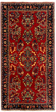 27274-Sarough Hand-Knotted/Handmade Persian Rug/Carpet Traditional Authentic/ Size:  4'4"x 2'2"/133cm x 66cm