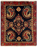 27276-Hamadan Hand-Knotted/Handmade Persian Rug/Carpet Tribal/Nomadic Authentic/ Size: 2'7" x 2'0"/78cm x 62cm