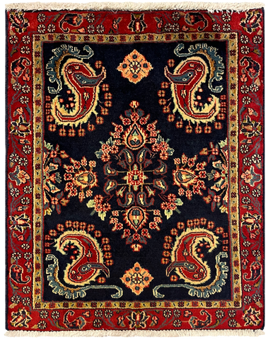 27276-Hamadan Hand-Knotted/Handmade Persian Rug/Carpet Tribal/Nomadic Authentic/ Size: 2'7" x 2'0"/78cm x 62cm