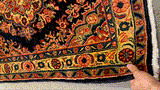 27280-Hamadan Hand-Knotted/Handmade Persian Rug/Carpet Tribal/Nomadic Authentic/ Size: 3'9" x 2'11"/115cm x 90cm
