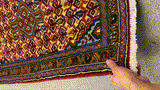 27284-Hamadan Hand-Knotted/Handmade Persian Rug/Carpet Tribal/Nomadic Authentic/ Size: 3'7" x 2'4"/111cm x 70cm