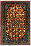 27284-Hamadan Hand-Knotted/Handmade Persian Rug/Carpet Tribal/Nomadic Authentic/ Size: 3'7" x 2'4"/111cm x 70cm
