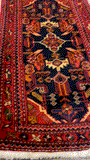 27286-Hamadan Hand-Knotted/Handmade Persian Rug/Carpet Tribal/Nomadic Authentic/ Size: 4'3" x 2'5"/130cm x 73cm