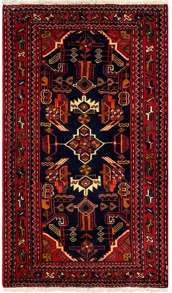 27286-Hamadan Hand-Knotted/Handmade Persian Rug/Carpet Tribal/Nomadic Authentic/ Size: 4'3" x 2'5"/130cm x 73cm