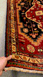 27287-Hamadan Hand-Knotted/Handmade Persian Rug/Carpet Tribal/Nomadic Authentic/ Size: 4'2" x 2'11"/127cm x 88cm