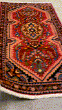 27289-Hamadan Hand-Knotted/Handmade Persian Rug/Carpet Tribal/Nomadic Authentic/ Size: 4'3" x 2'7"/129cm x 79cm