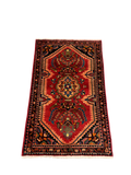 27291-Hamadan Hand-Knotted/Handmade Persian Rug/Carpet Tribal/Nomadic Authentic/ Size: 4'2" x 2'7"/127cm x 78cm