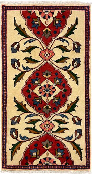 27293-Sarough Hand-Knotted/Handmade Persian Rug/Carpet Traditional Authentic/ Size:  4'1"x 2'2"/125cm x 67cm