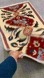 27294-Sarough Hand-Knotted/Handmade Persian Rug/Carpet Traditional Authentic/ Size: 4'1"x 2'2"/125cm x 67cm